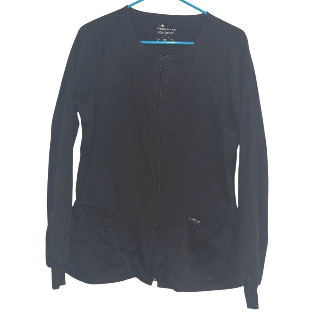 Workwear Core Stretch Womens Black Zip-Up Jacket Size S